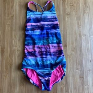 Sold Ivivva one piece swim suit Reversible